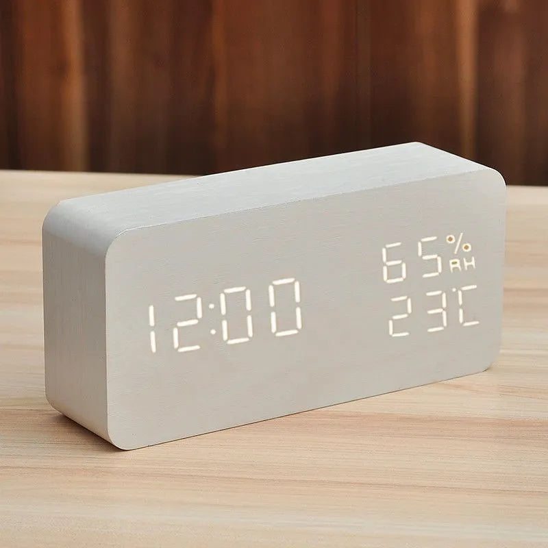 Wooden Digital Multifunctional Alarm Clock